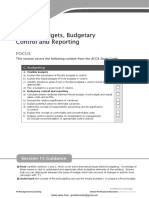 F2-15 Flexible Budgets, Budgetary Control and Reporting 