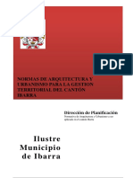 Normas de arquitectura y urbanismo para la gestion del territorio Ibarra
