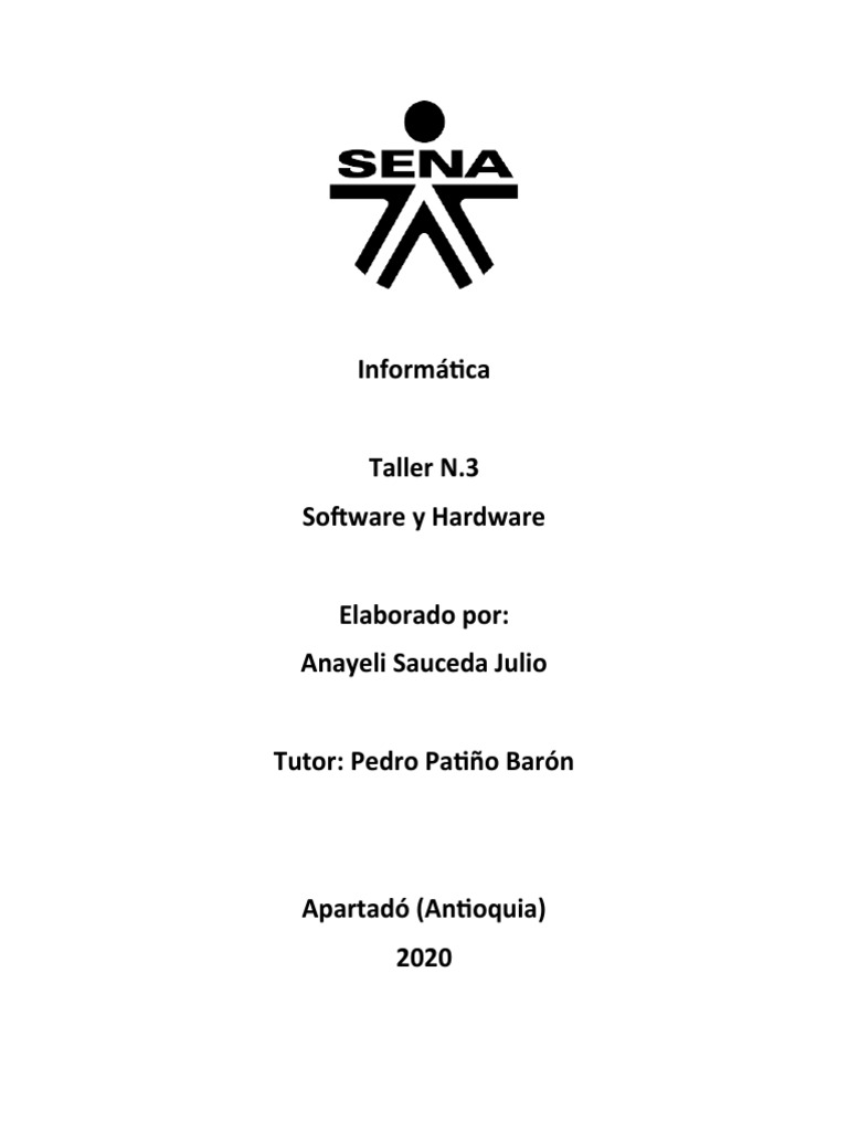 Solucion Taller N3 PDF | PDF | Hardware de la computadora | Periférico