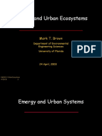 EMERGY and Urban Ecosystems: Mark T. Brown