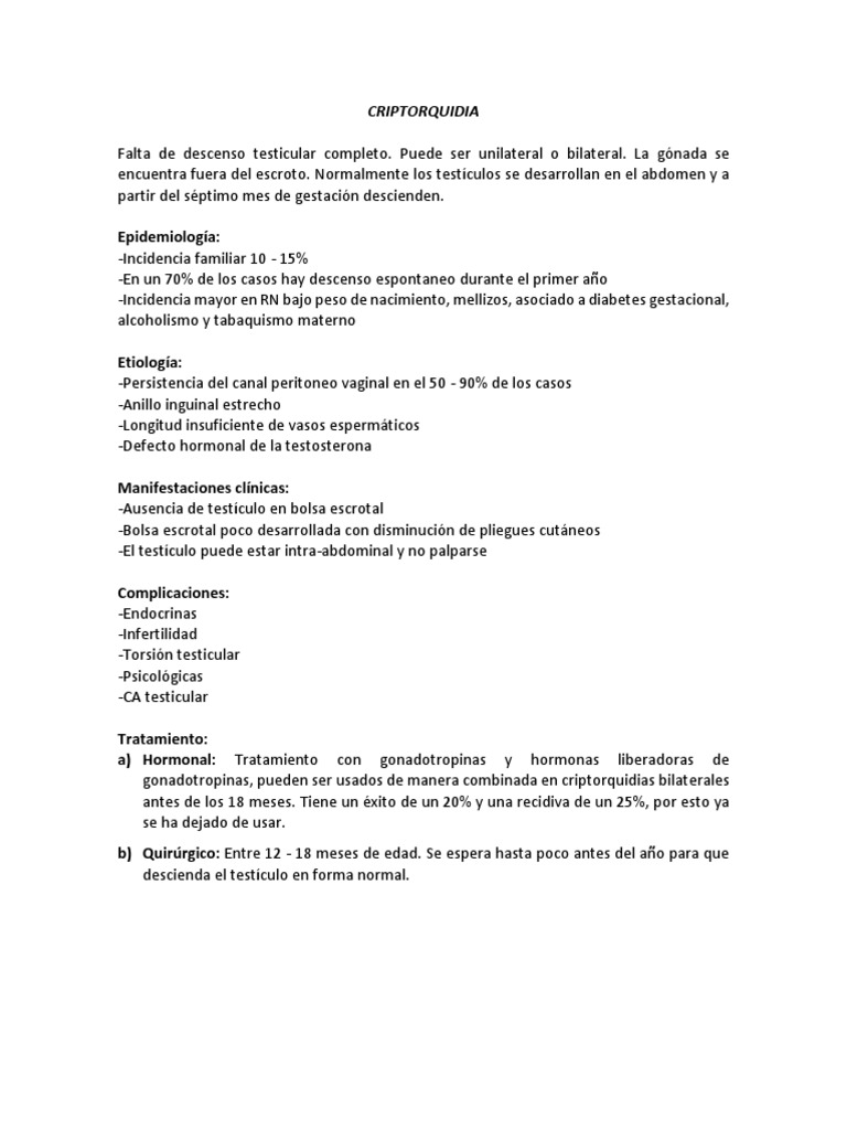 Criptorquidia | PDF
