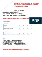 Estudiantes de 701 A 705 Que No Han Presentado Ninguna Actividad de Español