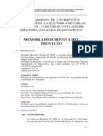 Memoria Descriptiva, Relacion de Planos