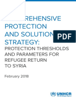 Comprehensive Protection and Solutions Strategy:: Protection Thresholds and Parameters For Refugee Return To Syria
