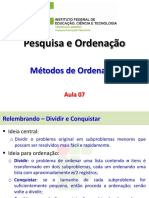 PO (Ordenação - Merge e Quick Sort)