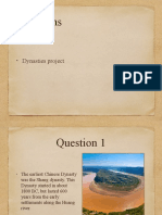 Questions: Dynasties Project