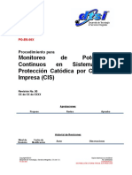 PO-ES-00X Monitoreo de Potenciales Continuos en Sistemas de Proteccion Catodica Por Corriente Impresa (CIS)