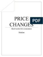Price Changes: Short Notes For Economics Muskan