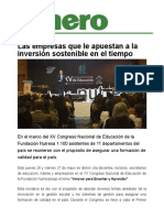 Las Empresas Que Le Apuestan A Inversión en Tiempos Sostenibles PDF