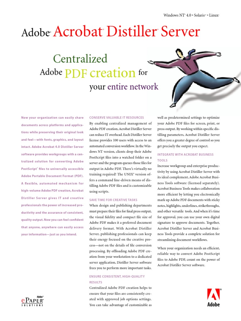 Adobe Acrobat Distiller Server | PDF | Linux | Server (Computing)