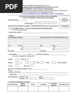 M.E. Applicatino Form