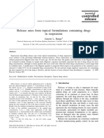 Release Rates From Topical Formulations Containing Drugs in Suspension