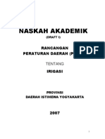 Naskah Akademik Raperda Irigasi Diy