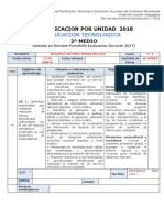 Modelo Planificacion Unidad 2018 TECNOLOGIA 2