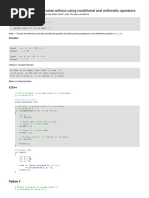 3.conditionally Assign A Value Without Using Conditional and Arithmetic Operators