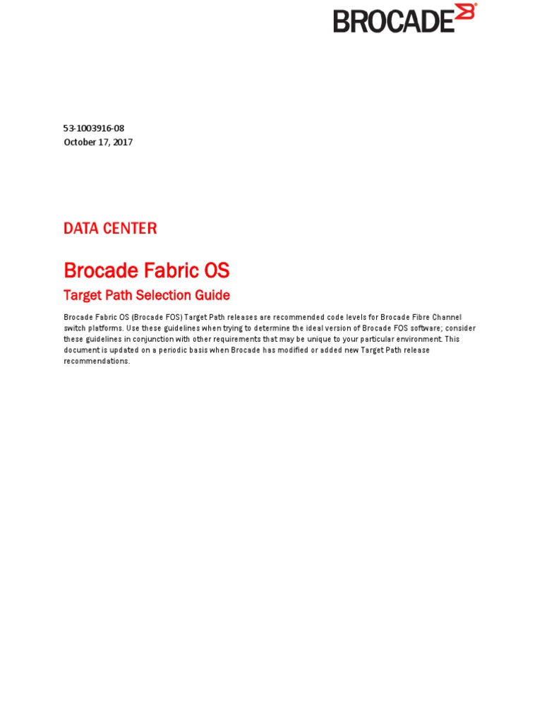 Brocade Fabric OS Data Center PDF Computing Software