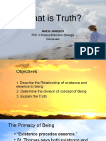 What Is Truth?: Mae B. Angeles Phd. in Science Education (Biology) Discussant
