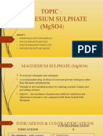 Topic: Magnesium Sulphate (Mgso4: Group 5