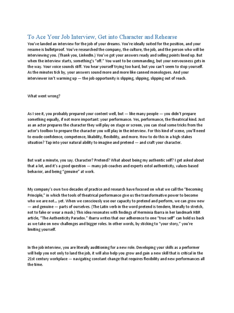 Master Your Job Interview Performance | PDF | Body Language | Job Interview