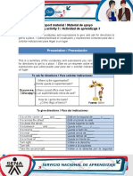 Support Material / Material de Apoyo Learning Activity 3 / Actividad de Aprendizaje 3