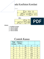 Formula Koefisien Korelasi