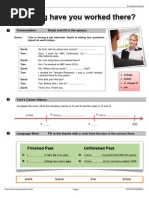 Conversation Read, and Fill in The Spaces.: Finished Past Unfinished Past