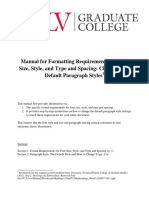 GradCollege Manual FormattingRequirements