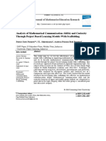 Analysis of Mathematical Communication Ability and Curiosity Through Project Based Learning Models With Scaffolding