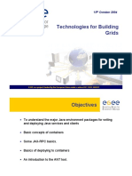 Technologies For Building Grids: 15 October 2004