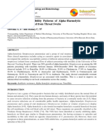 Antimicrobial Susceptibility Patterns of Alpha-Haemolytic