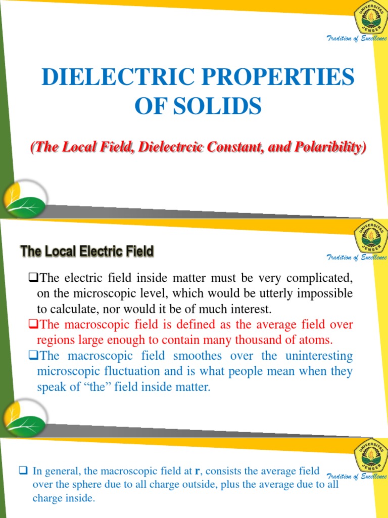 Dielectric Properties - 2 PDF | PDF | Dielectric | Dipole