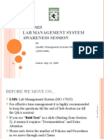 ISO 17025 Awareness Session
