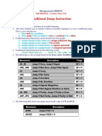 Lecture 18 Conditional Jumps Instructions PDF