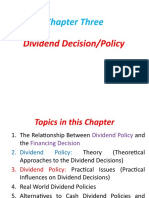 Chapter Three: Dividend Decision/Policy
