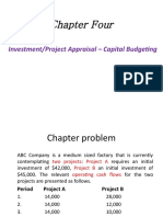 Chapter Four: Investment/Project Appraisal - Capital Budgeting