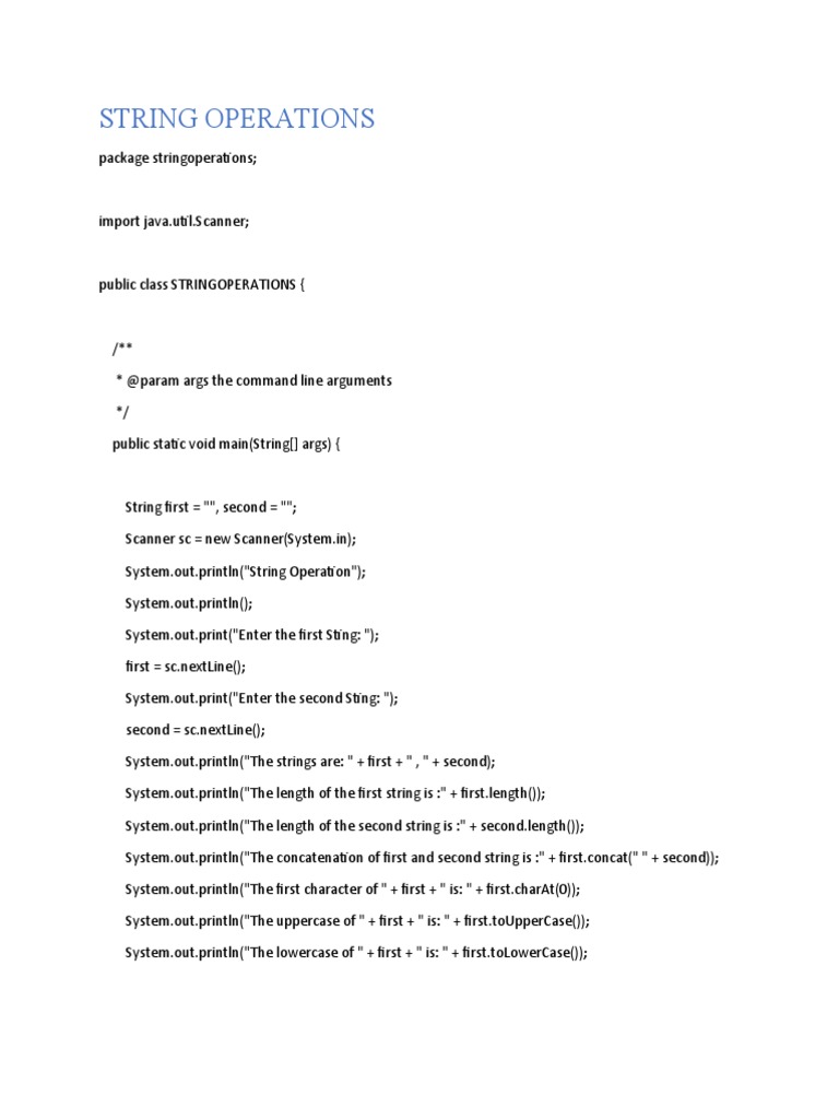String Operations | PDF | Theoretical Computer Science | Software