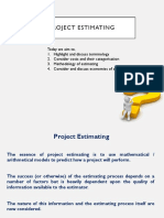 Lecture 2 Manufacturing Project Estimating