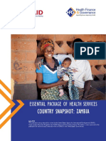 Country Snapshot: Zambia: Essential Package of Health Services