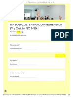ITP TOEFL LISTENING COMPREHENSION (Try Out 1) - NO 1-50