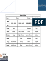 Weekly Schedule Class 12