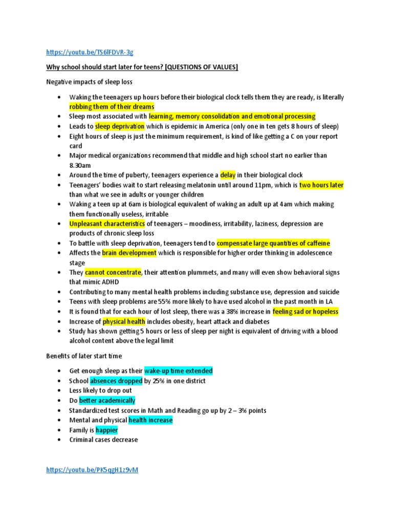 Week 14 Persuasive Speech 02 Pdf Adolescence Sleep