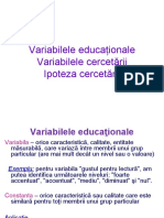 Curs 3 Ipoteza Si Variabilele Cercetarii