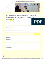 ITP TOEFL STRUCTURE AND WRITTEN EXPRESSION (Try Out 6) - NO 1-40