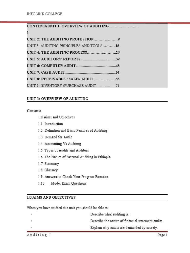 audit ii financial cash outflow from operating activities