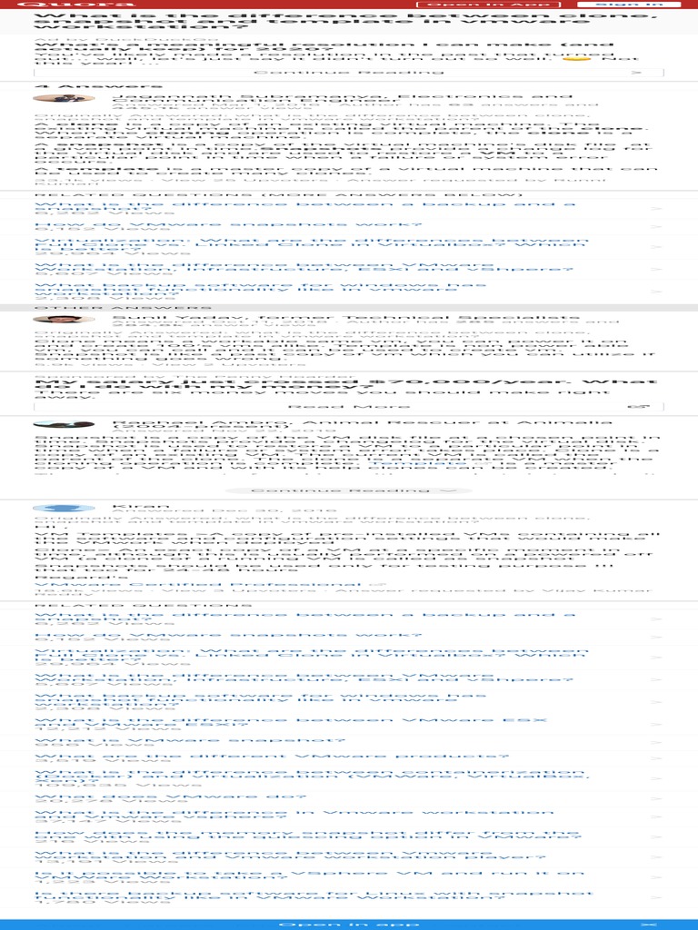 VMware Clones, Snapshots, and Templates Explained | PDF | Virtual ...