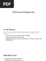 SAP Security Redesign HSIL