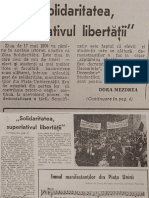Dreptatea - Dora Mezdrea, Solidaritatea, Superlativul Libertății"