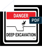 Deep Excavation Sign