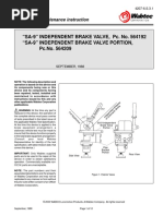 "Sa-9" Independent Brake Valve, Pc. No. 564192 "Sa-9" Independent Brake Valve Portion, PC - No. 564209