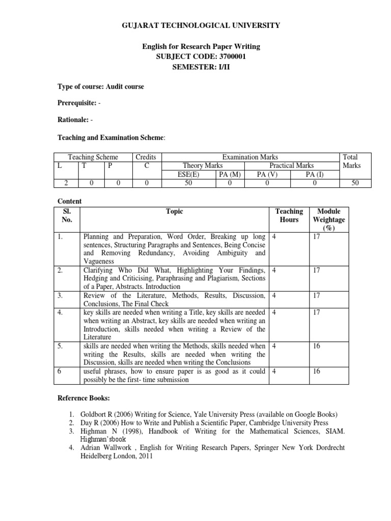 English For Research Paper Writing PDF | PDF | Academic Publishing | Science